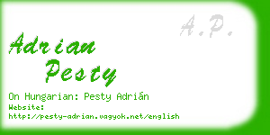adrian pesty business card